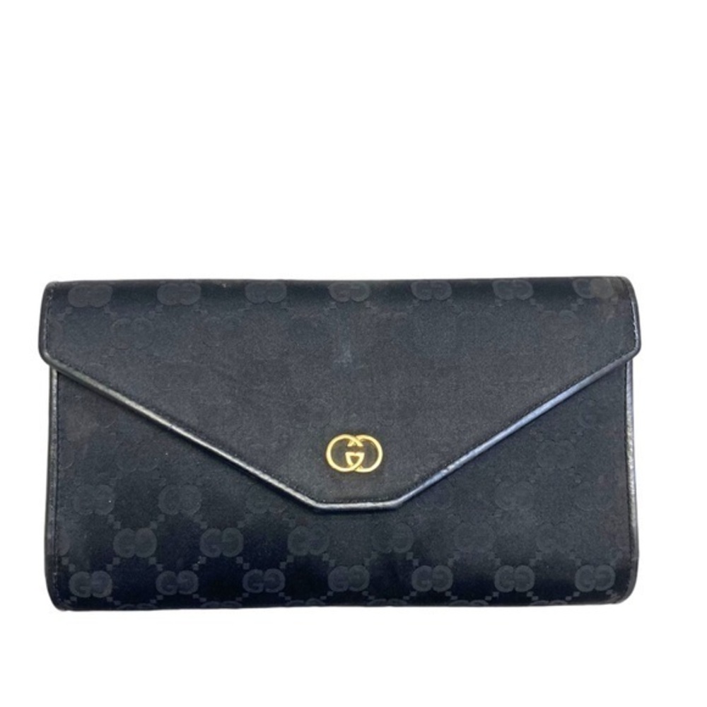 Gucci rare vintage gg black clutch bag made in Italy